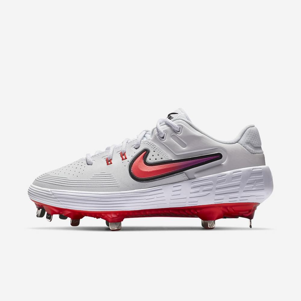 Crampon Baseball Nike Zoom Hyperdiamond 3 Elite CS Blanche 7198-350 White/Hyper Violet/Hyper Jade/Flash Crimson Femme | IAG-74098064